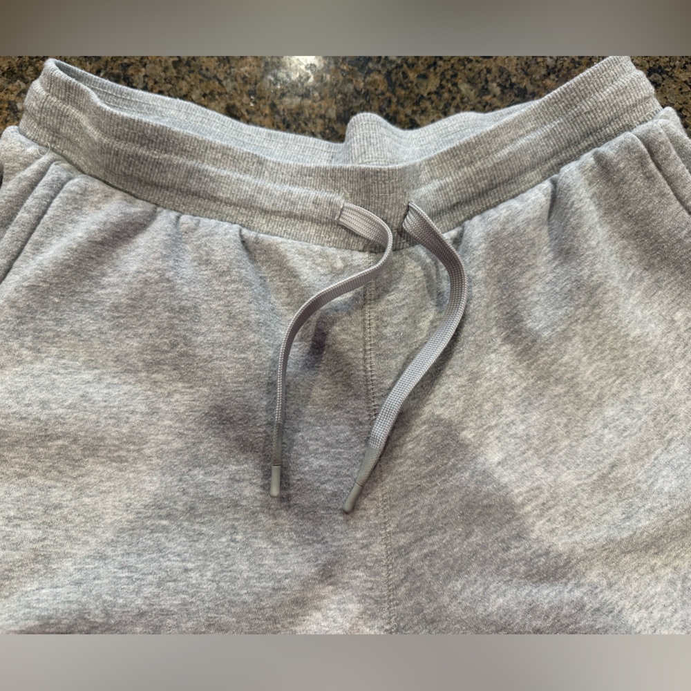 Mens athletic jogger fleece sweatpants. Size M Brushed fleece, light gray color - Picture 2 of 6